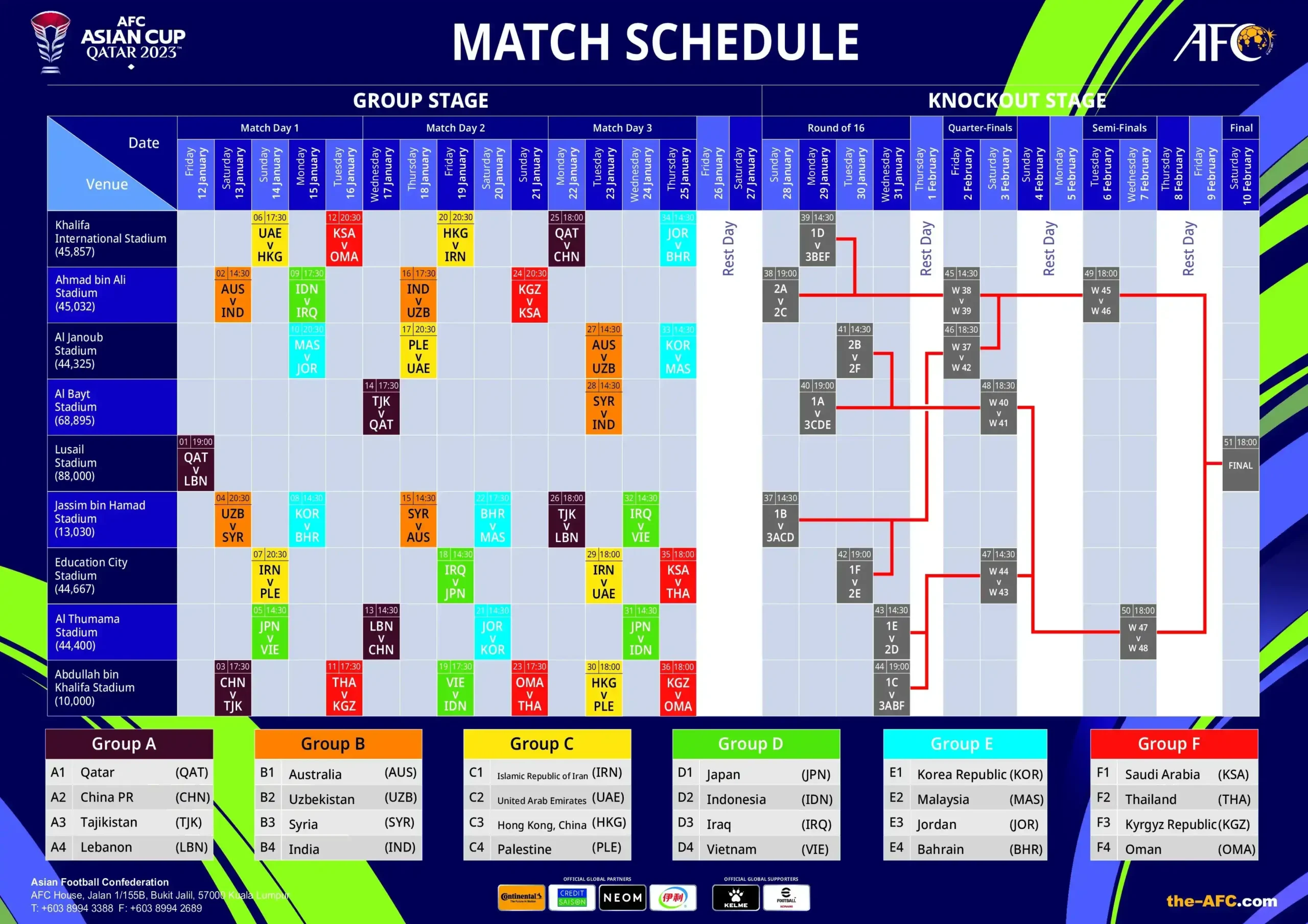 AFC-Asian-Cup-Qatar-2023-Match-Schedule